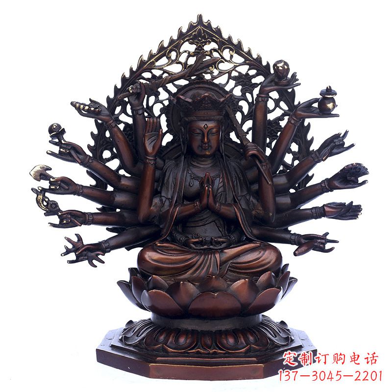 信阳精致古铜观音雕塑