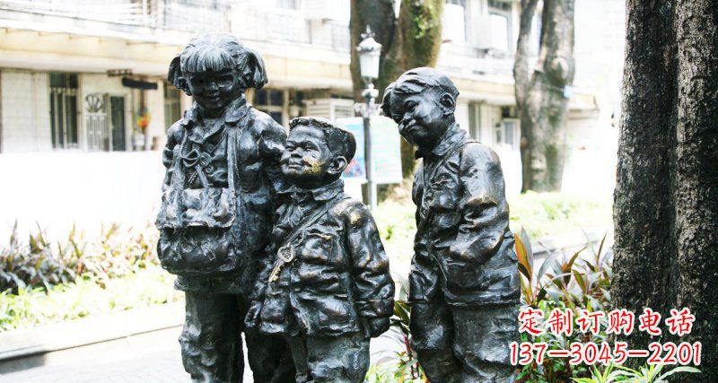 信阳挂钥匙儿童铜雕