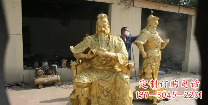 信阳关帝武财神铜雕