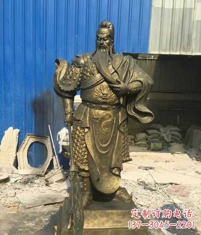 信阳精美雕刻的关公铜雕