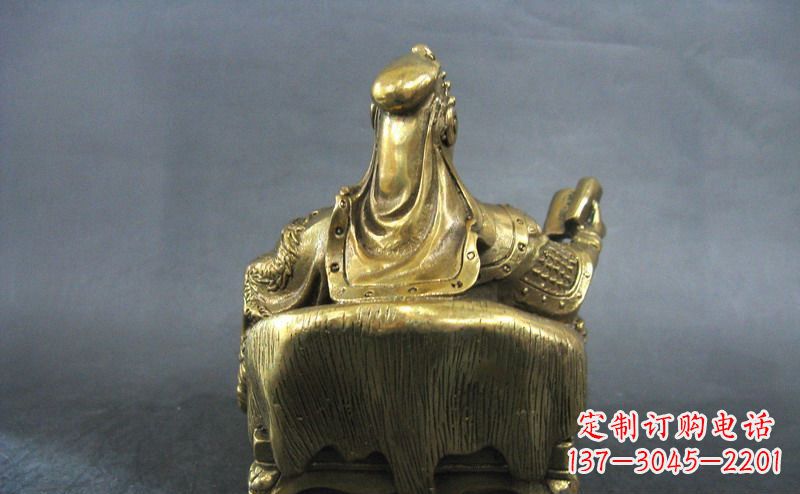 信阳关公读春秋武财神铜雕