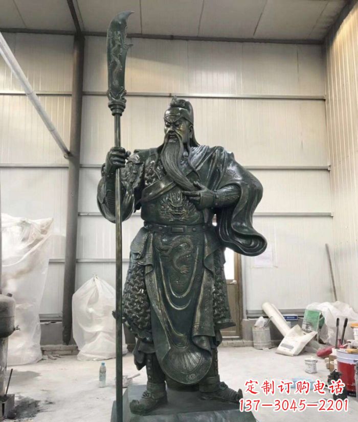 信阳正宗唐朝关公铜雕艺术品