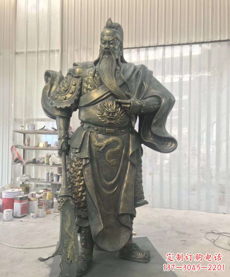 信阳关公铜雕–传承古老的英雄气概