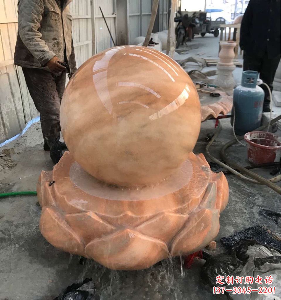 信阳观音风水球定制雕塑
