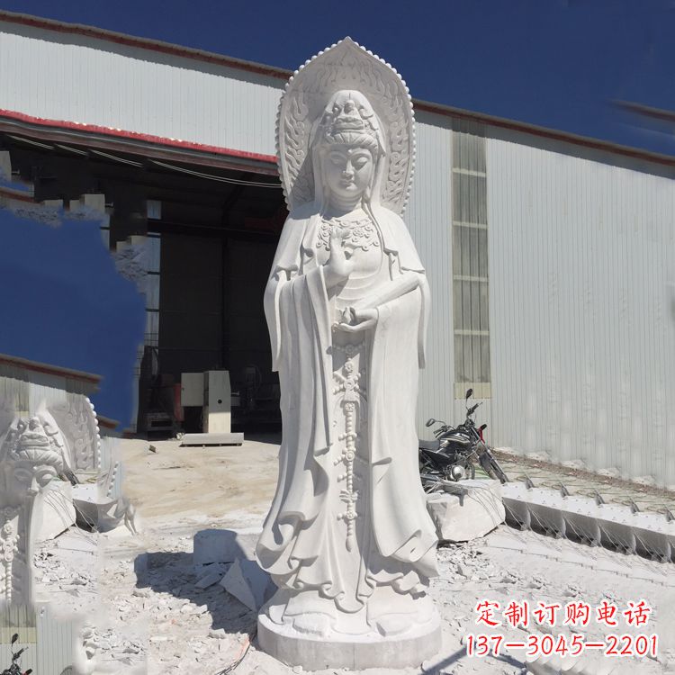 信阳观音大理石雕塑,让你的家居更具仪式感