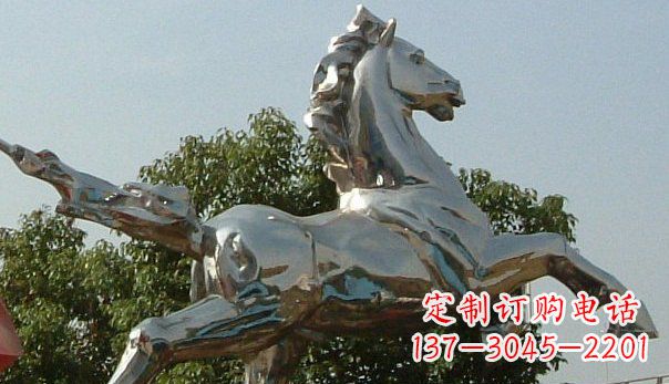信阳精美不锈钢奔马雕塑