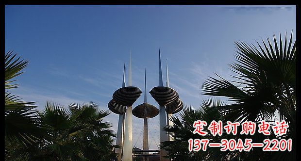 信阳广场不锈钢避雷针抽象雕塑11