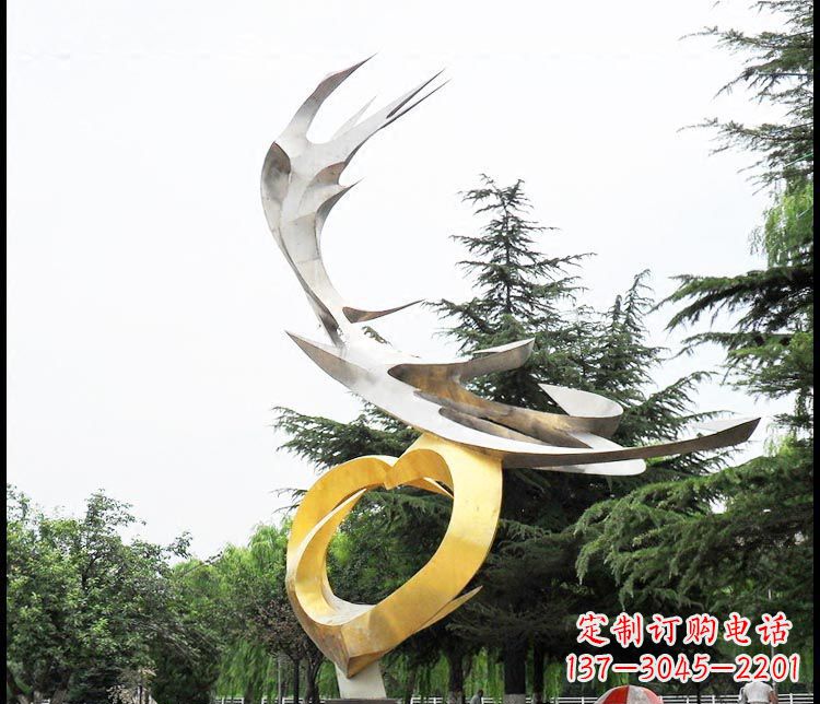 信阳典雅凤凰抽象雕塑
