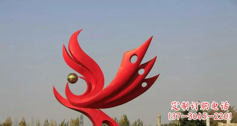信阳不锈钢手工凤凰雕塑