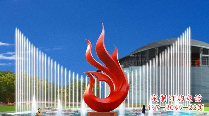 信阳中领雕塑凤凰抽象雕塑,精致品质,提升空间魅力