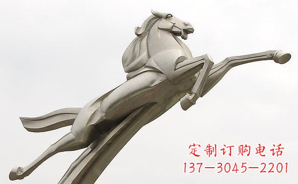 信阳精美不锈钢一马当先雕塑
