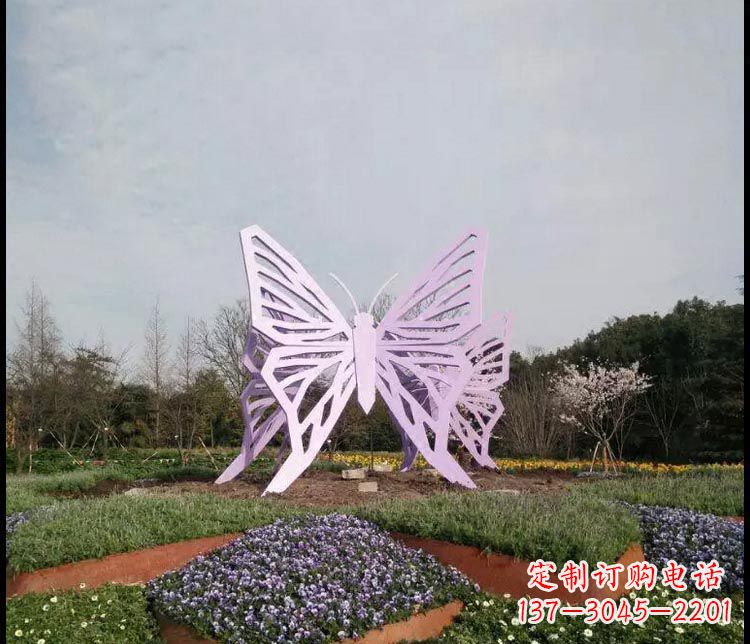 信阳中领雕塑厂家精美不锈钢蝴蝶雕塑