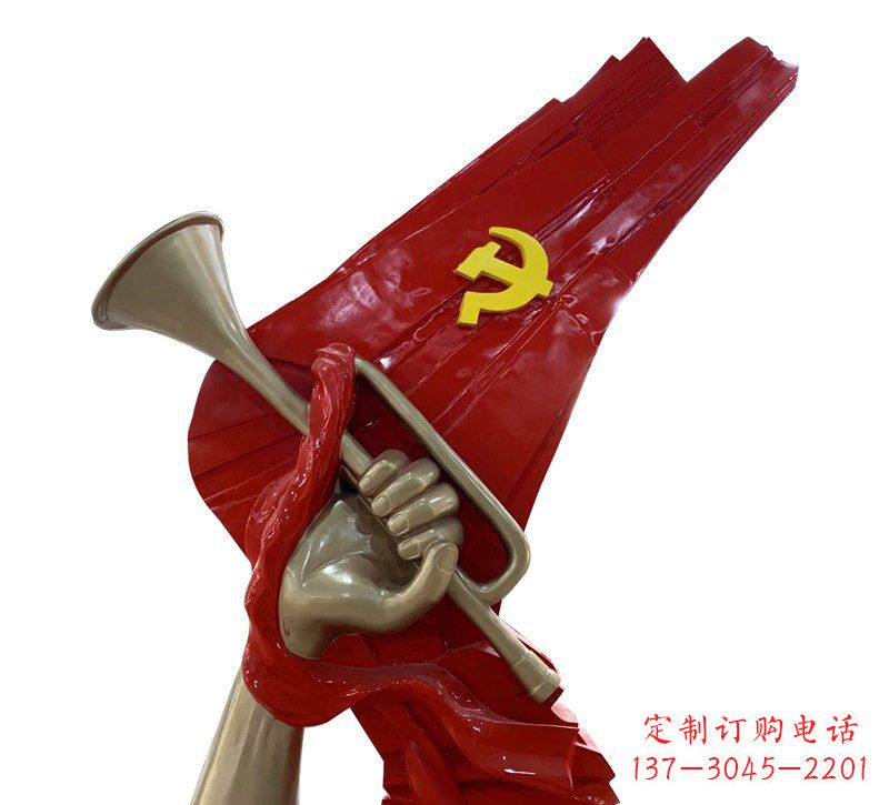 信阳优质不锈钢党旗雕塑
