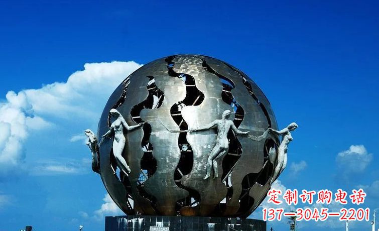 信阳中领雕塑:不锈钢地球雕塑