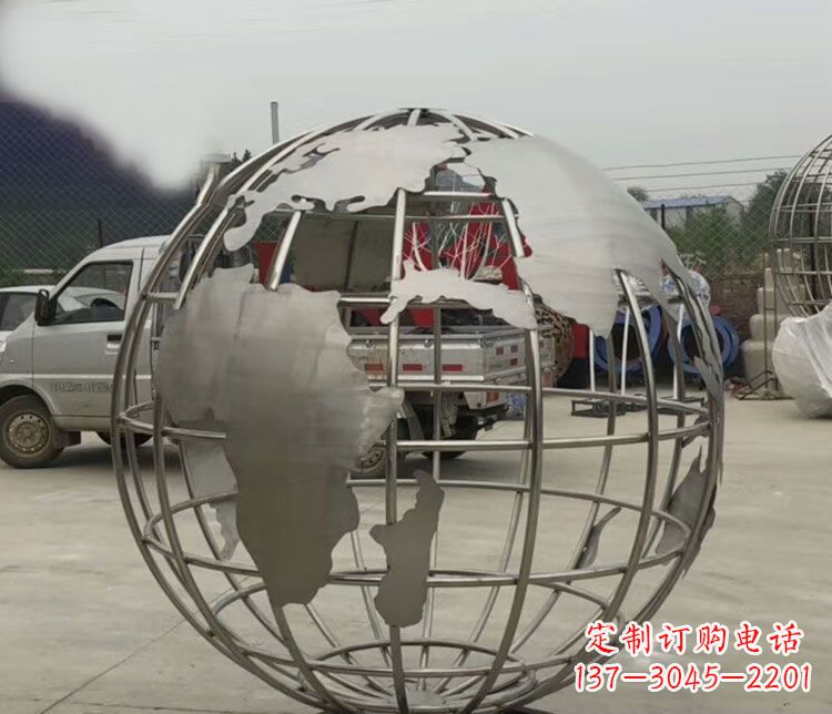 信阳中领雕塑:精美不锈钢地球仪雕塑