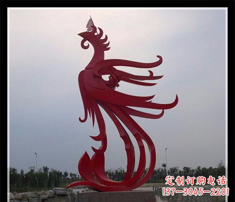 信阳精美不锈钢凤凰雕塑