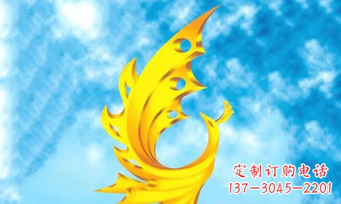 信阳中领雕塑-不锈钢凤凰雕塑