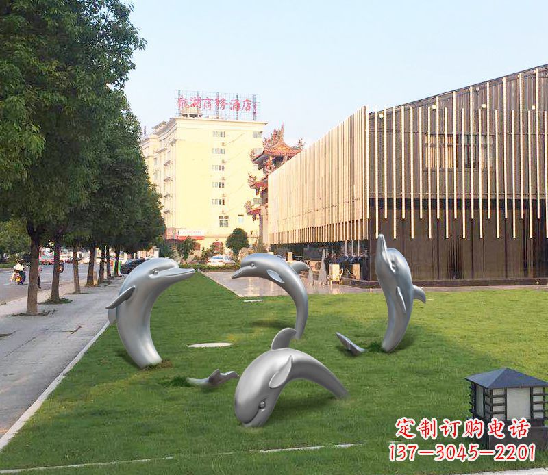 信阳艺术雕塑“海豚”摆件