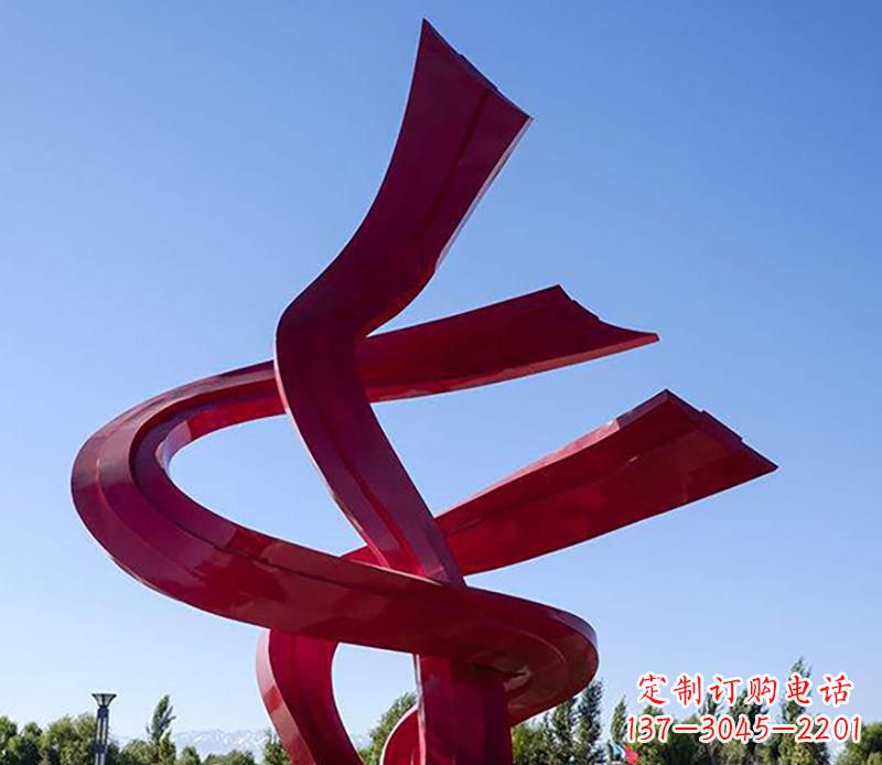 信阳不锈钢飘带景观雕塑