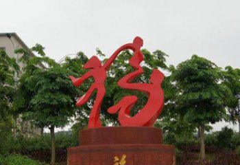 信阳精致大气的不锈钢抽象福字雕塑