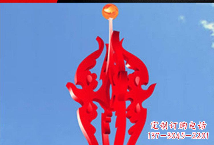 信阳中领雕塑:唯美飘拂的不锈钢火苗雕塑