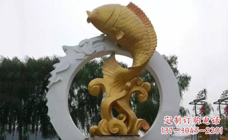 信阳令人惊叹的不锈钢金龙鱼雕塑