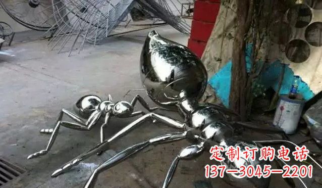 信阳中领雕塑|不锈钢蚂蚁雕塑