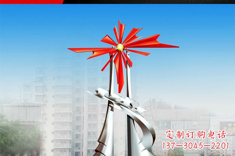 信阳令人叹为观止的牡丹景观雕塑