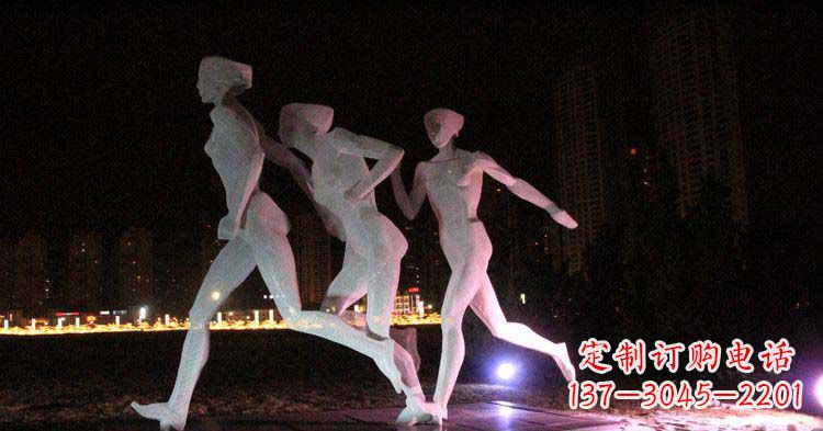 信阳优雅靓丽的女性不锈钢跑步雕塑