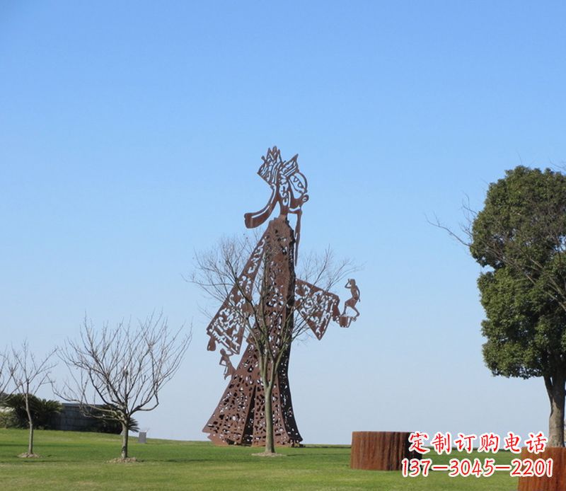 信阳全新不锈钢艺术皮影戏雕塑