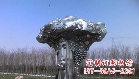 信阳中领雕塑|不锈钢葡萄抽象雕塑
