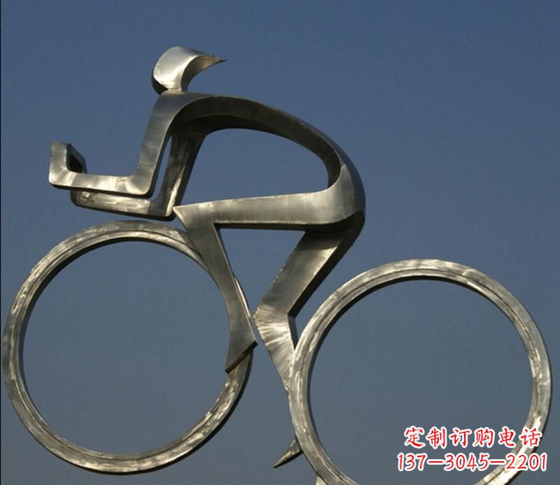 信阳不锈钢骑自行车雕塑