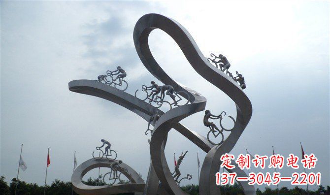 信阳让你个性十足的自行车雕塑