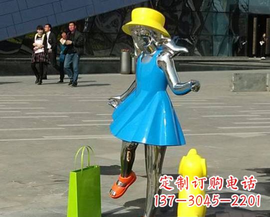 信阳中领雕塑:极致的不锈钢小女孩雕塑