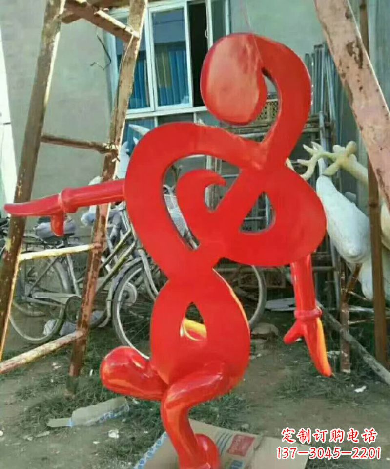 信阳中领雕塑-不锈钢音符抽象雕塑