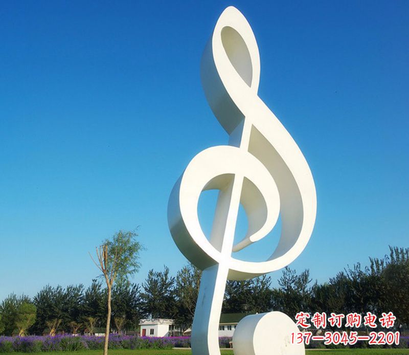 信阳不锈钢音符雕塑,把音乐之美立起来
