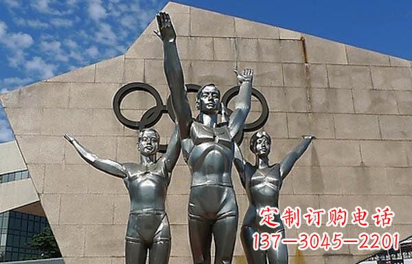 信阳中领雕塑|不锈钢运动员雕塑