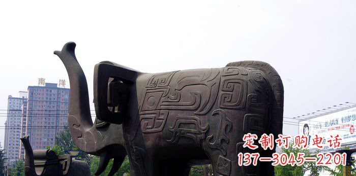 信阳中领雕塑|大象铜雕塑