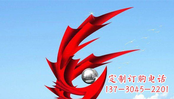 信阳传统凤凰不锈钢雕塑,带来中国传统文化的神秘气息
