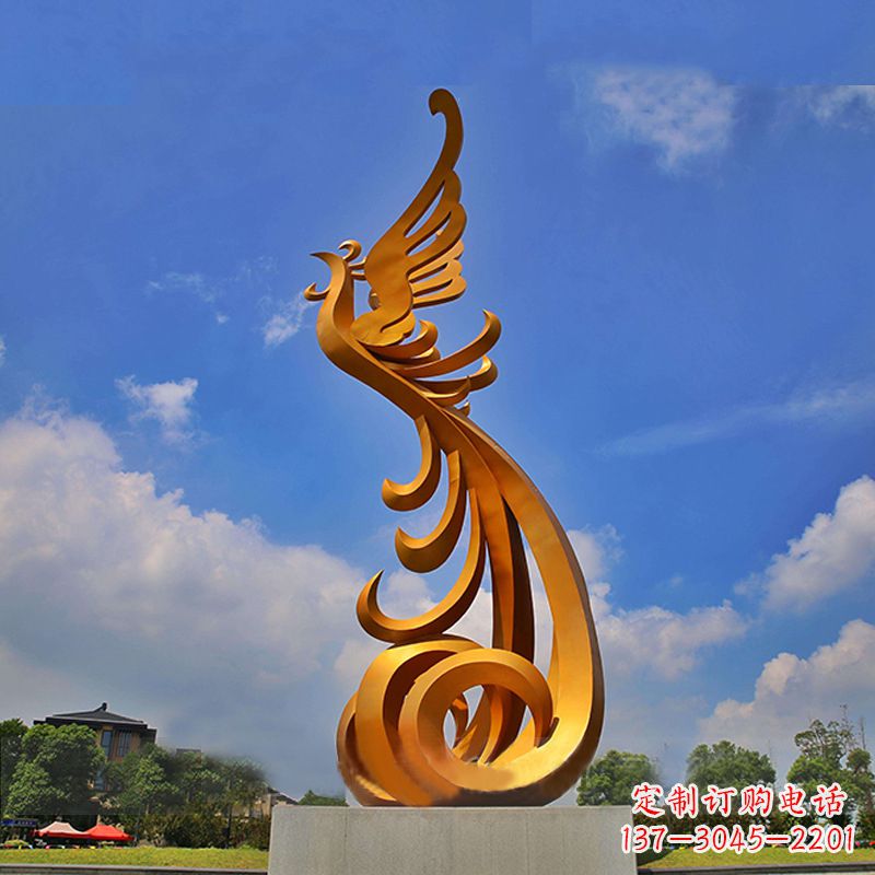 信阳精美凤凰不锈钢雕塑