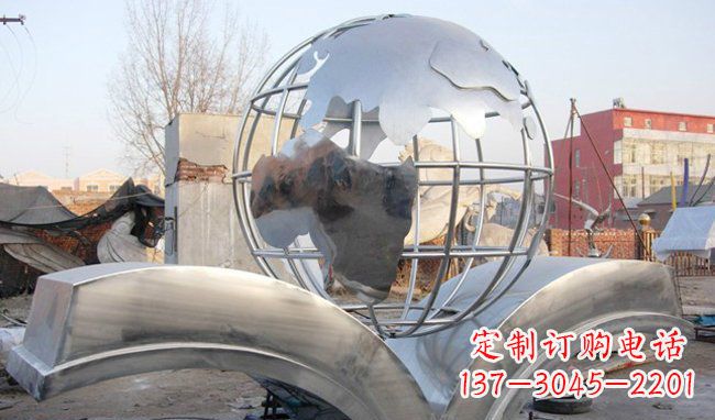 信阳艺术地球,传承贵族气派的不锈钢雕塑