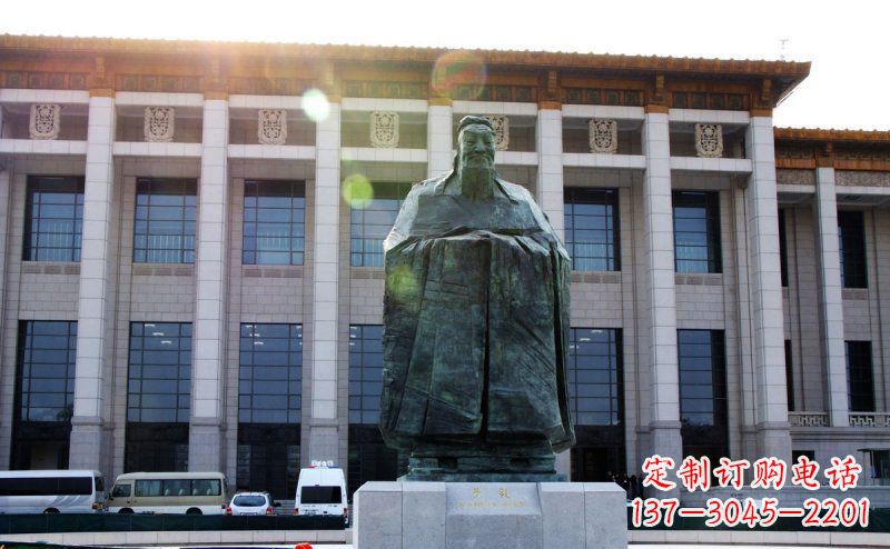 信阳广场锻铜孔子像名人铜雕