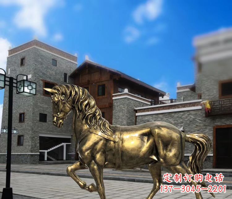 信阳金色动物雕塑,点缀您的园林景观