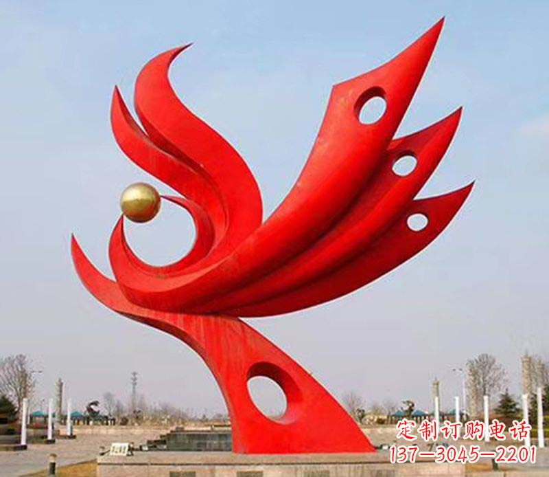 信阳中领雕塑——高质量的凤凰不锈钢雕塑