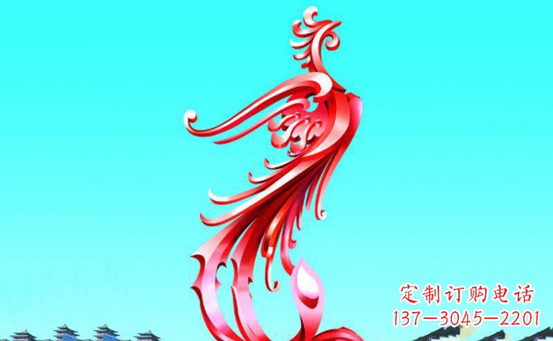 信阳精美的凤凰不锈钢塑料雕塑