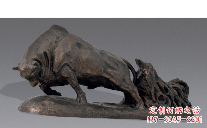 信阳广场耕地牛动物铜雕
