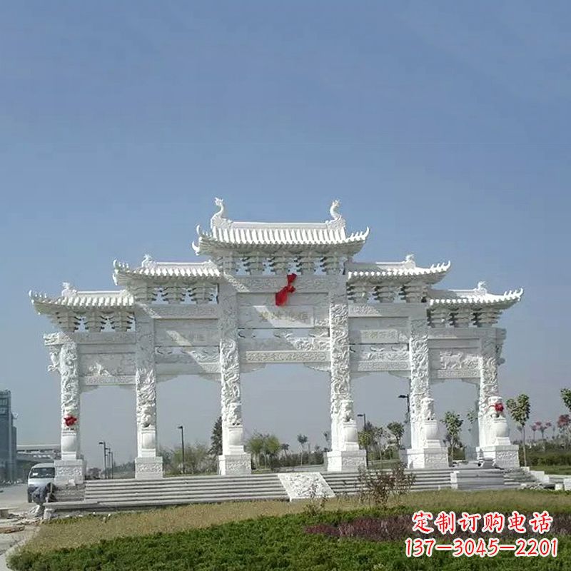 信阳精美石牌坊雕塑,美化您的空间
