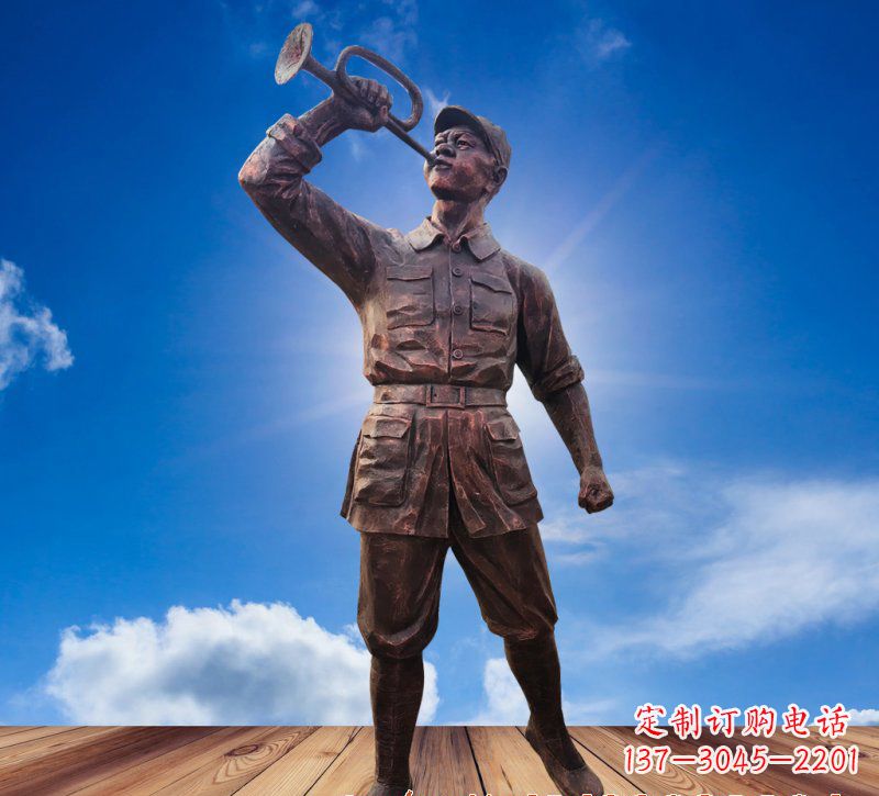 信阳领雕塑:具有历史意义的红军铜雕