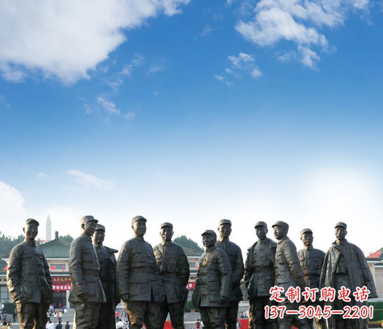 信阳传承红军英雄,让时光永流传的红军人物石雕