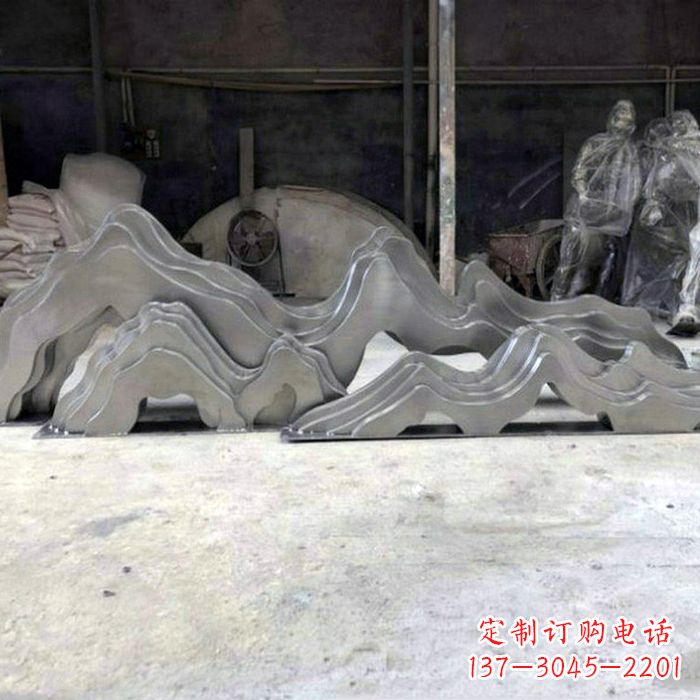 信阳精美大型不锈钢假山雕塑